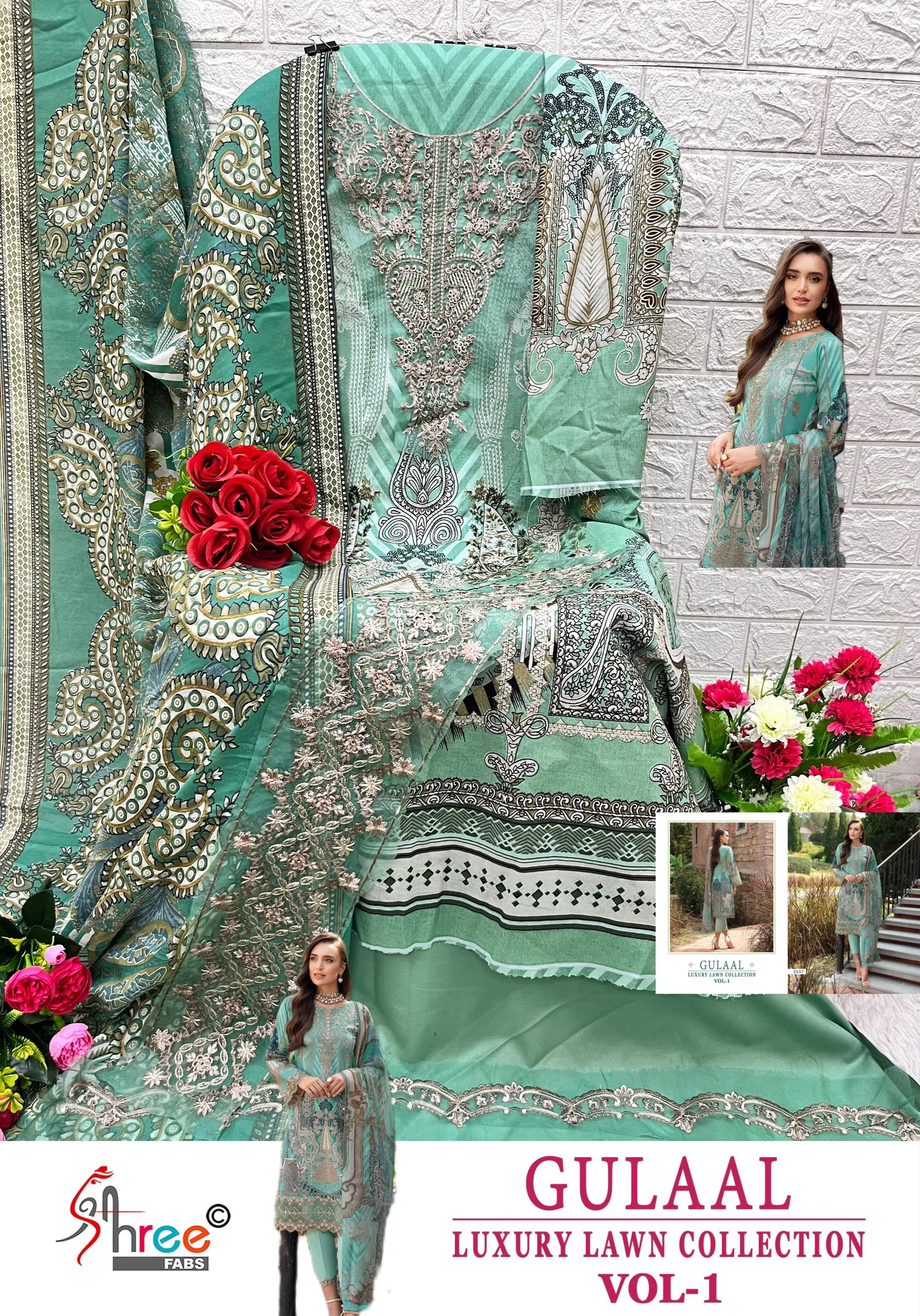 Gulaal Luxury Lawn Collection Vol 1 Nx By Shree Cotton Wholesale Pakistani Suits Wholesale